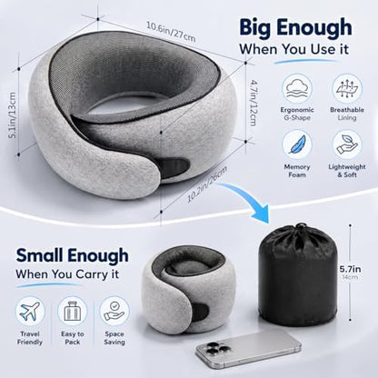Purroch G-Shape Memory Foam Travel Pillow, Neck Pillow - Image 2
