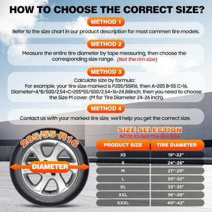 Moonet Tire Covers for RV Wheel, Oxford Waterproof UV Sun Protectors for - Image 2