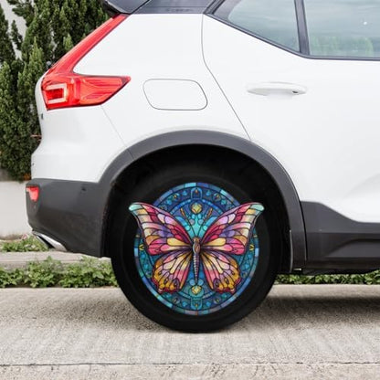 Spare Tire Cover for RV Trailer, Butterfly Black Tire Covers Universal Fit for - Image 6