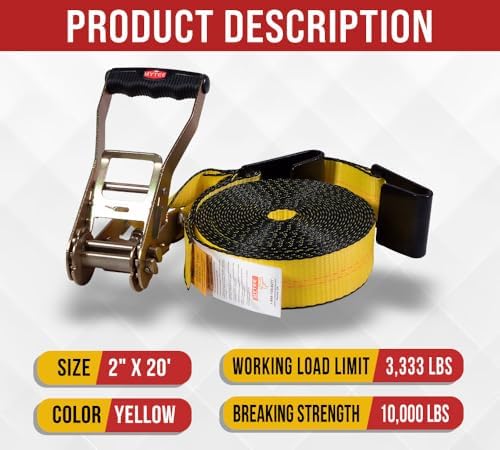 Mytee Products 4 Pack Ratchet Tie-Down Straps - Image 2