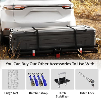 FORWODE 53 x19 Hitch Cargo Carrier, 500 lbs Load Trailer Hitch Cargo Basket - Image 5