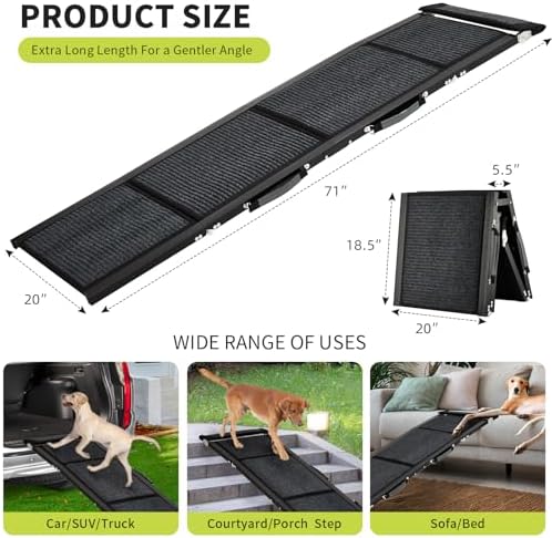 Garvee 71" Long Folding Dog Ramp - Image 2