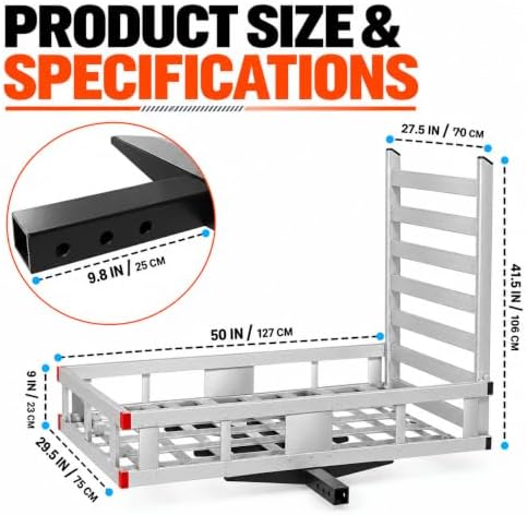 500 lb Trailer Hitch Cargo Carrier - Image 6