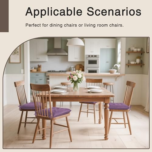 OVOV 1 Pack Chair Cushions for Dining Chairs 15.5"x15.5" Purple - Image 5