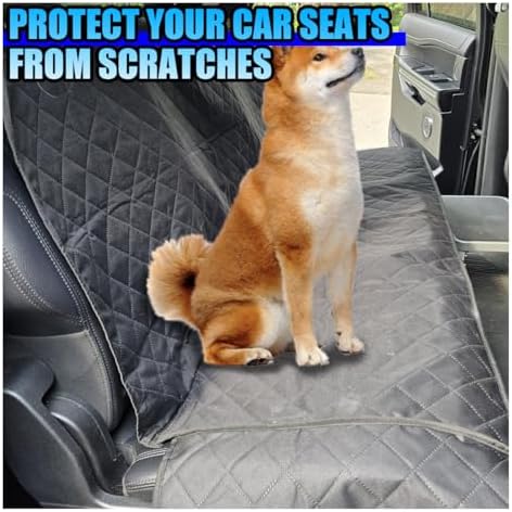 Waterproof Dog Car Seat Cover, Non-Slip Scratchproof Pet Car Back Seat Protector - Image 3