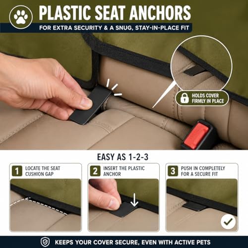 Waterproof Dog Car Seat Cover for Back Seat - Image 2