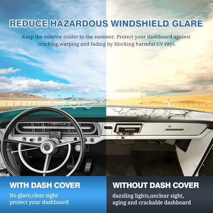 FIILINES Dash Cover for 1967-1972 Ford F100 F250 F350 Pickup Truck Interior - Image 6