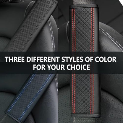 2PCS Car Seat Belt Cover Pad, Breathable Leather Seatbelt Covers - Image 5