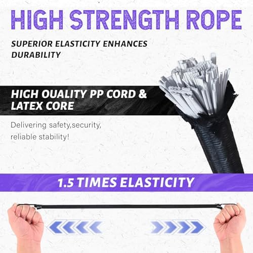 Heavy Duty Bungee Cords with Hooks, 1/3Inch Thick, No Odour, Max Load 40kg - Image 4