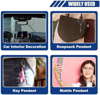 smilfuy 2PCS Car Rosary for Rearview Mirror - Image 4