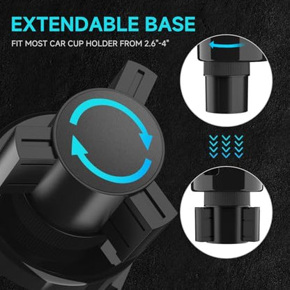 DYLEN Car Cup Holder Tray, 9.5”Detachable Car Food Tray Table - Image 5