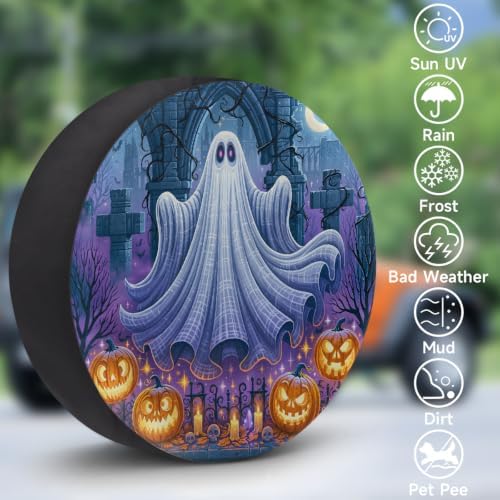 Halloween Spare Tire Cover Waterproof Dust-Proof Spare Wheel Covers - Image 3