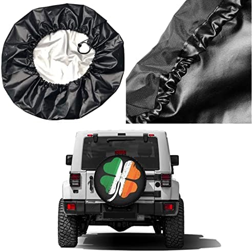 Irish Shamrock Spare Tire Cover Dust-Proof Wheel Tire Cover Fit Trailer - Image 5