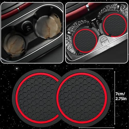 NBTEPEM 6 Pcs Red Steering Wheel Cover Set, Sport Microfiber Leather Steering - Image 7