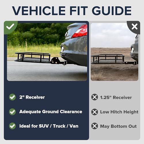 ARKSEN Folding Hitch Cargo Carrier w/Bag, Stabilizer - Image 4