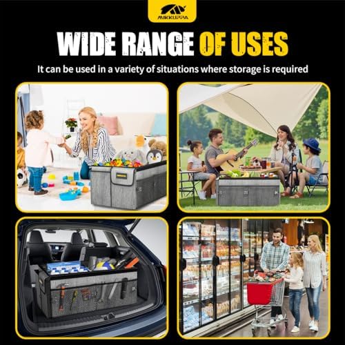 MIKKUPPA Trunk Organizer with Lid - 65L Car Organizer with Cooler - Image 7