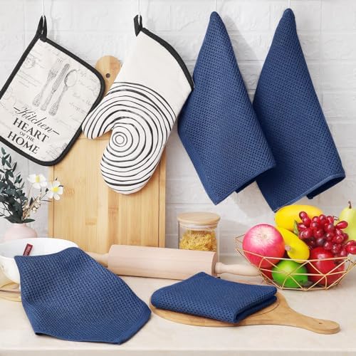 Homaxy 100% Cotton Waffle Weave Kitchen Dish Cloths 24-Pack - Image 6