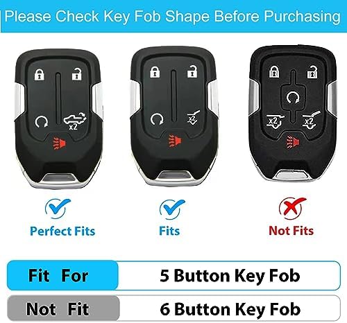 OLLEN 5-Button TPU Key Fob Cover, Fit - Image 2