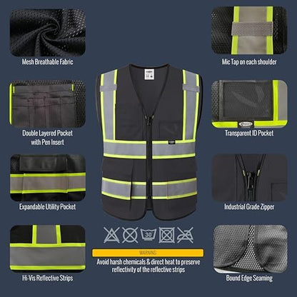 JKSafety Safety Vest for men women Hi Vis Vest - Image 2
