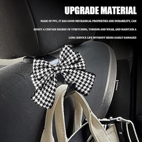 2PCS Car Seat Headrest Hooks, Car Bag Hooks, Cute Bow Knot Vehicle Seatback - Image 3