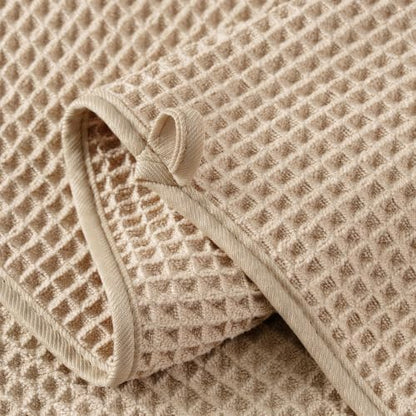 Microfiber Waffle Bath Towels, 4 Pieces, Fast Drying, Lint Free 430 GSM - Image 3