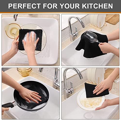 Kitinjoy 100% Cotton Kitchen Dish Cloths, 12 Pack Waffle Weave Ultra Soft - Image 4
