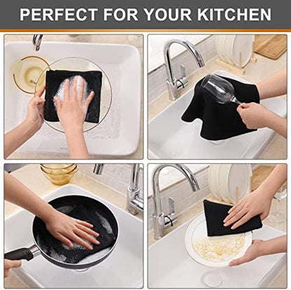 Kitinjoy 100% Cotton Kitchen Dish Cloths, 12 Pack Waffle Weave Ultra Soft - Image 4