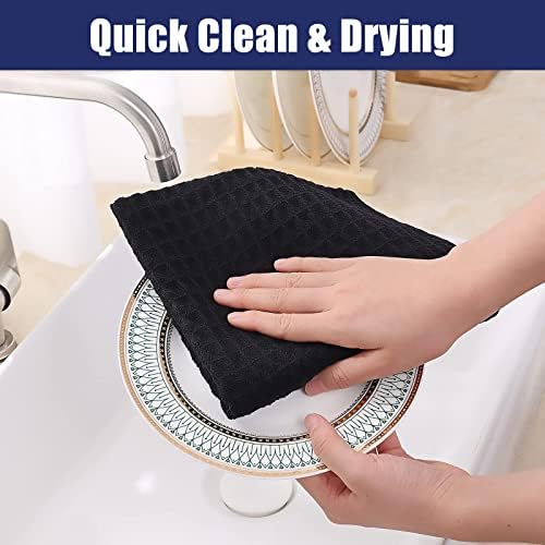 Homaxy Microfiber Waffle Weave Kitchen Towels, 4 Pack - Image 4