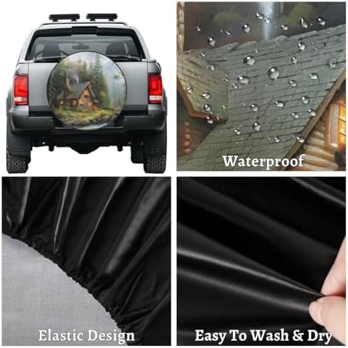 Landscape Spare Tire Cover 16in Spare Wheel Covers Tire Storage Cover - Image 4