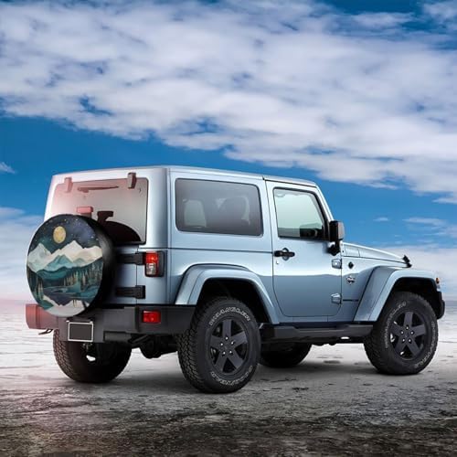 Mountains Deer Lake Landscape Spare Tire Cover Wheel Protectors Waterproof - Image 5