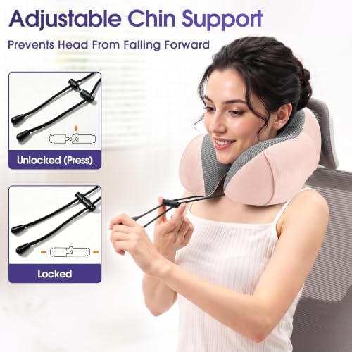 CloudBliss Neck Pillow for Airplanes, Memory Foam Travel Pillow - Image 5