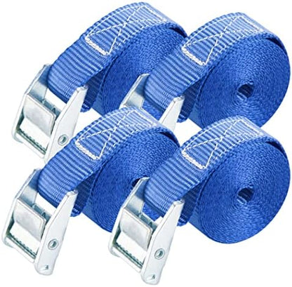 Cartman 1" x 12' Lashing Straps Up To 600lbs, 4pk Blue by CARTMAN