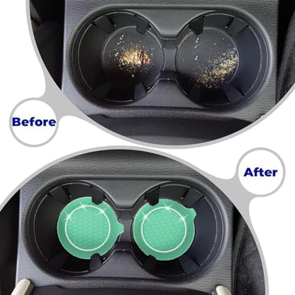 2 PCS Car Cup Coasters, Bling Cup Holder Coaster - Image 6