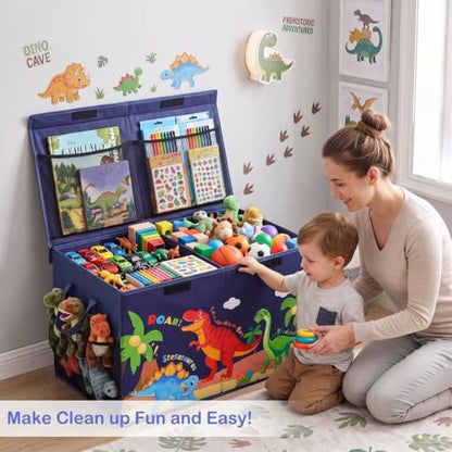 Toy Box with Adjustable Divider Large Toy Chest Storage - Image 4