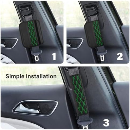 2PCS Car Seat Belt Cover Pads, Leather Seatbelt Covers Protect Shoulder and - Image 6