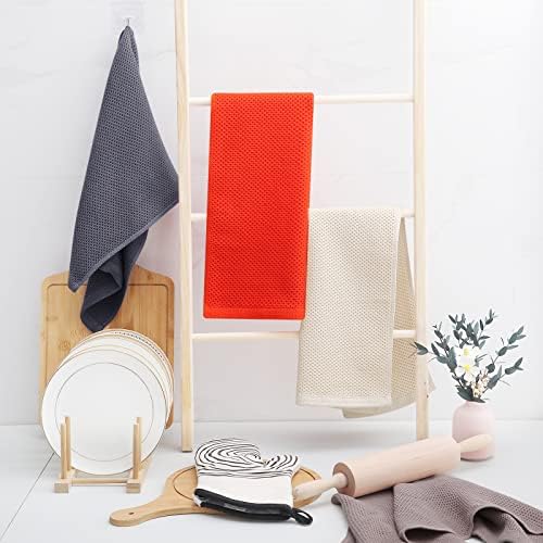 Homaxy 100% Cotton Waffle Weave Kitchen Dish Towels 4-Pack - Image 6