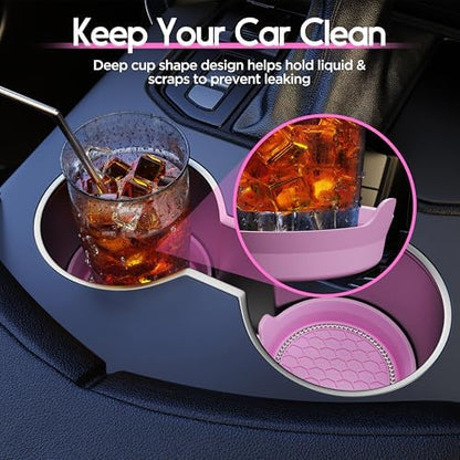 Amooca 2-Pack Car Cup Holder Coaster Bling Crystal Rhinestone Car Interior - Image 3