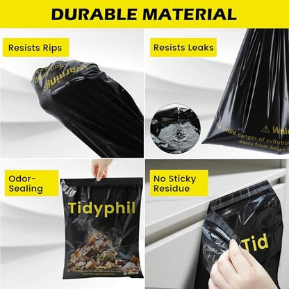 50 PCS Disposable Hanging Car Garbage Bags, Car Trash Can Substitute. Black - Image 5