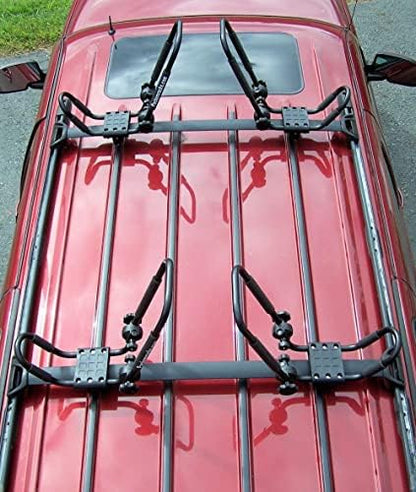 Electric Lime Green Folding J-Style Kayak Rack ROOF TOP and WALL Carrier Bundle - Image 3