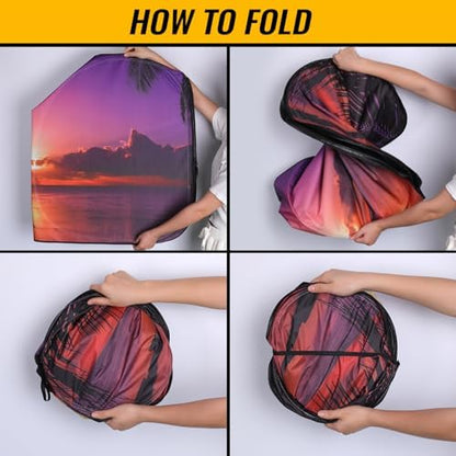 Car Windshield Sun Shade, Foldable Reflective UV Front Sunshade - Image 3