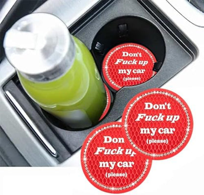 2 PCS Bling Car Cup Coaster, 2.75 Inch Anti-Slip Cup Holder Insert Coasters - Image 6