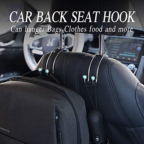 SAVORI Auto Hooks Bling Car Hangers Organizer Seat Headrest Hooks Strong and - Image 6