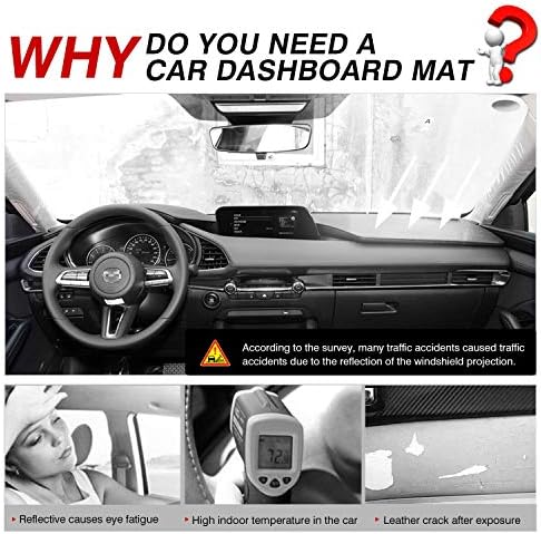 Autorder Dashboard Cover Mat for Mazda 3 2019-2025 Accessories Dash Cover - Image 2