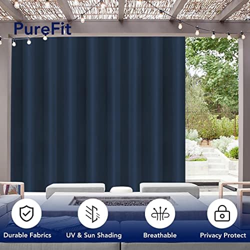 PureFit Outdoor Curtains for Patio Waterproof Weatherproof Outside Curtains - Image 3