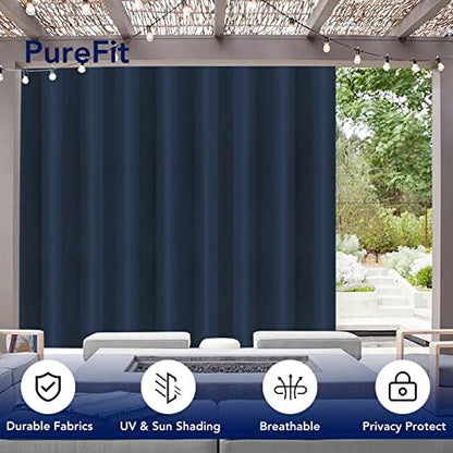 PureFit Outdoor Curtains for Patio Waterproof Weatherproof Outside Curtains - Image 3