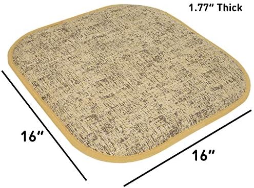 Sweet Home Collection Chair Cushion Memory Foam Pads Honeycomb Pattern Slip Non - Image 4