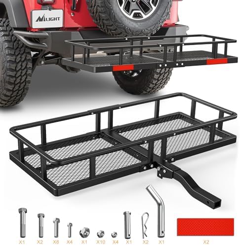 Nilight 60" x 20" x 7.87" Hitch Cargo Carrier | Fits 2-Inch Receiver 500lbs by Nilight