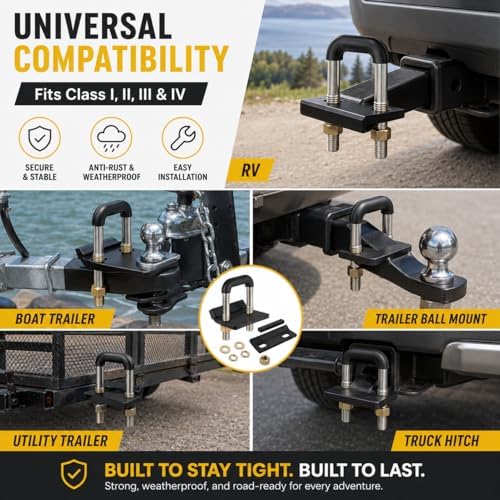 Heavy Duty Anti-Rattle Hitch Tightener Clamp, 1.25" & 2" Hitch Stabilizer - Image 7