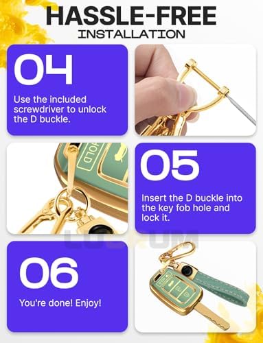 Lucrum Compatible with Honda Key Fob Cover & Keychain - Image 7