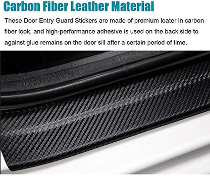 LEXLEY for 2015-2022 HRV HR-V Carbon Fiber Style Leather Door Sill Protector - Image 3